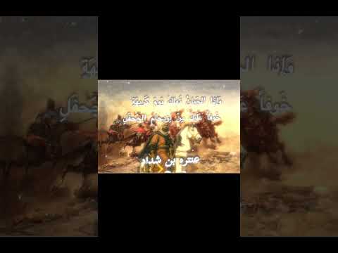 حكم سيوفك في رقاب الع ذل وإذا نزلت بدار ذ ل فأرحل عنترة بن شداد اكسبلور فولو شعر