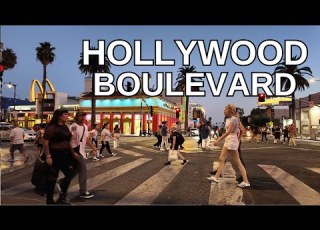 LOS ANGELES Walking Tour 4K HOLLYWOOD BOULEVARD