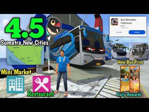 New Update 4 5 In Bus Simulator Indonesia Added New Jobs New Maps And New Bus Bus Gameplay