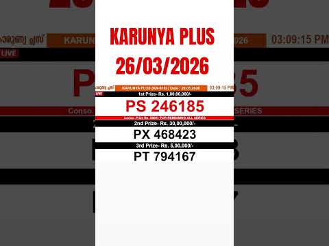 Kerala Lottery KARUNYA PLUS KN 616 Result Today 26 03 2026 FULL RESULT LIVE KeralaLottery Shorts
