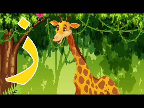 حرف الزاي زاي مثل زرافة Arabic Alphabet For Kids Zay