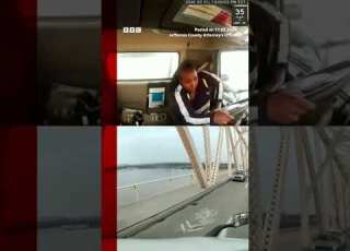  Lorry Driver Left Hanging Off Edge Of Bridge After Swerving To Avoid Crash Dashcam BBCNews