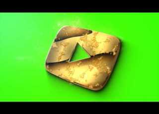 YouTube Gold Play Button Award Free Green Screen Footage