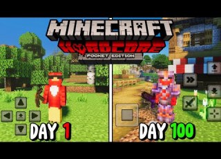I Survived 100 Days In Minecraft Hardcore On My Phone