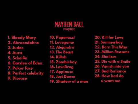 MAYHEM BALL PLAYLIST By Lady Gaga