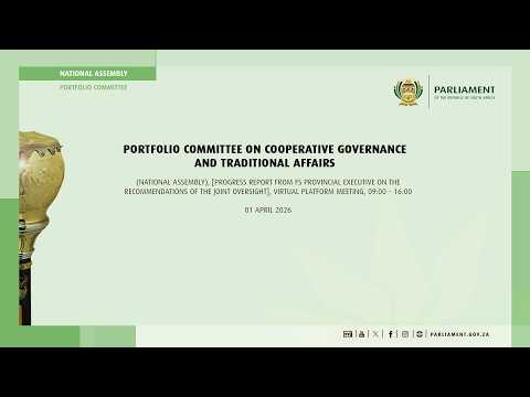Portfolio Committee On Cooperative Governance And Traditional Affairs 1 April 2026