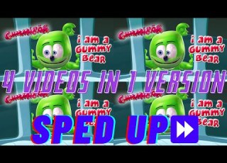 The Gummy Bear Song Gummibär 4 Videos In 1 Version SPED UP