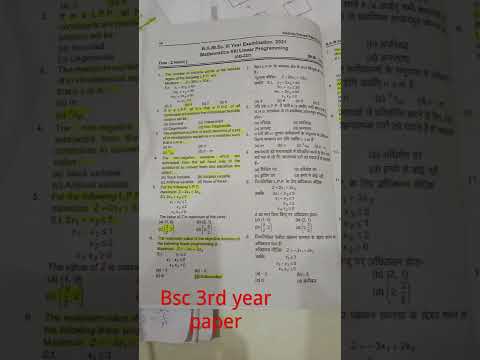Bsc 3rd Year Maths Lpp Ka Paper 2001