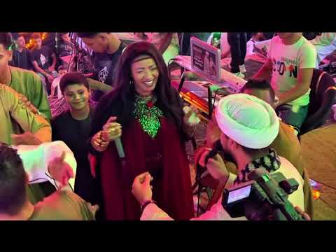 محمد عزت والفنانه حنين خاربين الدنيا في ابو تيج مليونيه الحساينه 2025