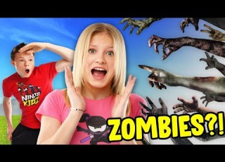 Zombies Vs Ninja Kidz EPIC WATER BALLOON BATTLE