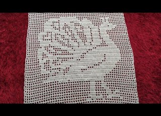 كروشيه فيليه طاووس الجزء ٢ Crochet Peacock Fillet Part 2