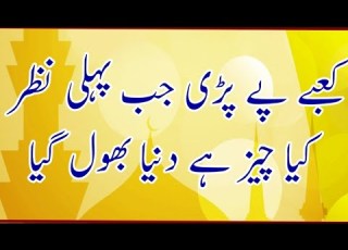 کعبے پے پڑی جب پہلی نظر کیا چیز ہے دنیا بھول گیا