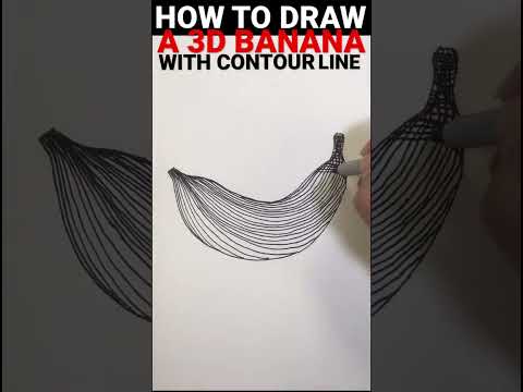 Contour Line Drawing Techniques To Take You To The Next Level How To Draw A 3D Banana