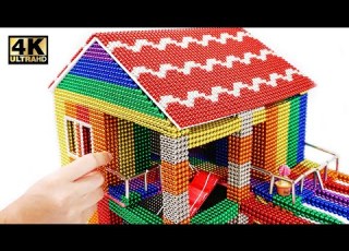  DIY How To Build Mini House Model From 100000 Magnetic Balls Satisfying Magnet World 4K