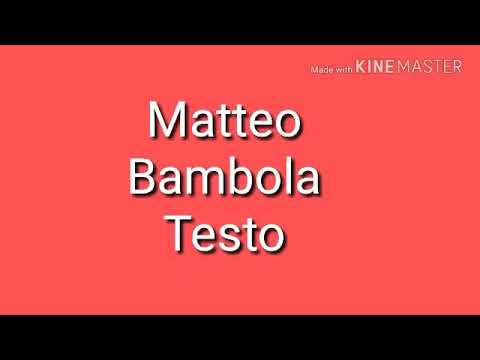 Matteo Bambola TESTO