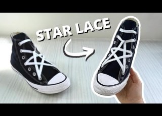 Star Lacing Shoes Tutorial How To Star Lace Converse EASY