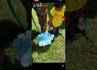  Travis And Stormi Throw Balloons At Kylie