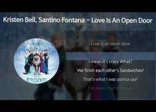 Kristen Bell Santino Fontana Love Is An Open Door 겨울왕국 OST 가사 Lyrics