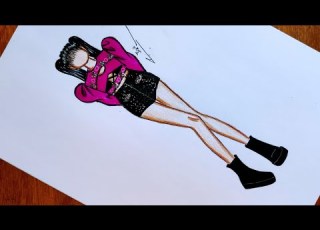 تعلم رسم ازياء ليسا من فرقة بلاك بينك رسم أزياء بلاك بينك Blackpink
