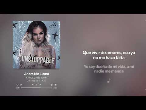 Karol G Bad Bunny Ahora Me Llama Letra
