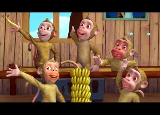  Paanch Pyaare Bandar Bhai Kele Kha Rahe The Number Song Hindi Rhymes For Children Infobells