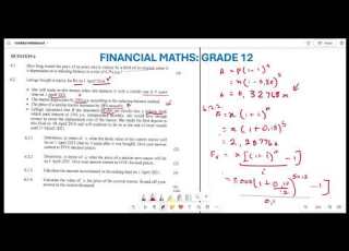 FINANCIAL MATHEMATICS GRADE 12 PAST EXAM QUESTION SINKING FUND