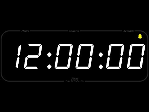 12 Hour TIMER ALARM 1080p COUNTDOWN