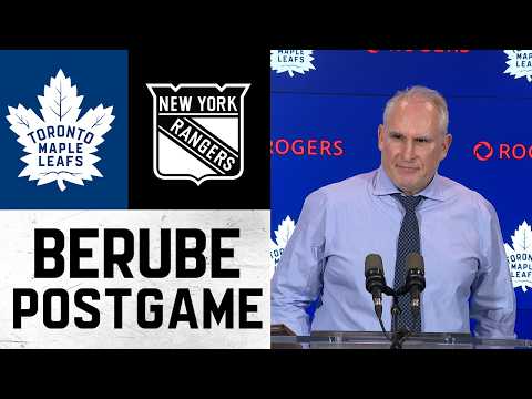 Craig Berube Post Game Vs New York Rangers March 25 2026