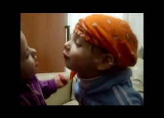  Two Cute Babies Kissing French Kiss Cute Couple Child Boy Kiss Little Girl