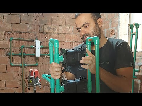 عايز تعرف المقاسات الصحيحه أثناء تأسيس وحده شاور جيت دفن سباك شاطر سباكه حديثه جروهى محمد صلاح