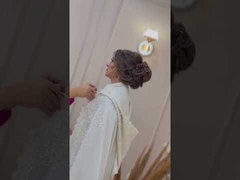 عروس فخامة الكوافير المكياج خارجة بالبرنوس