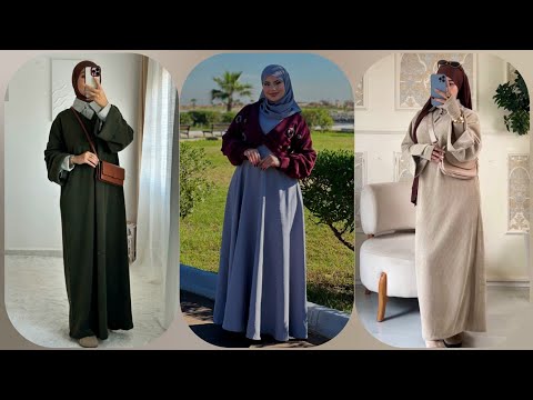 أجمل موديلات فساتين شتاء 2025 2026 للمحجبات دريسات خروج للبنات موضة شتاء 2025 Winter 2025 Dresses