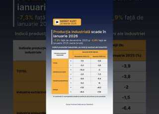  Producția Industrială în Scădere în Ianuarie 2026 Institutul Național De Statistică Anunță Că P