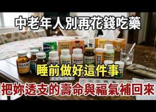 中老年人別再花錢吃藥 睡前做好這件事 把妳透支的壽命與福氣全補回來 佛禪 養生 晚年生活 人生智慧 情感故事