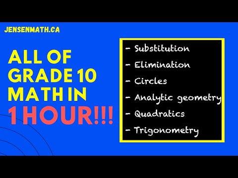 ALL OF GRADE 10 MATH IN ONLY 1 HOUR Jensenmath Ca