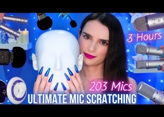 ASMR ULTIMATE Mic Scratching 203 MICS NAILS 3 HOURS No Talking For Sleep 4K