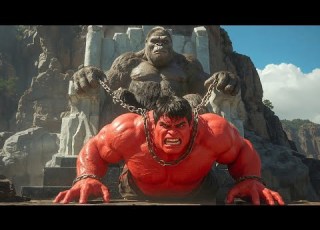 King Kong Vs Red Hulk The Confrontation Begins On A Military Cargo Plane