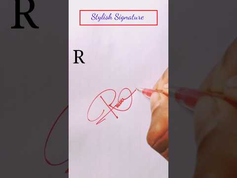 Professional Signature Making Of R Letter Signaturestyle Howtosign Designart