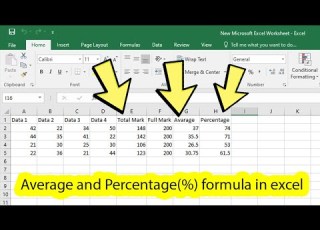 Average And Percentage Formula In Excel