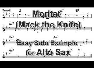  Moritat Mack The Knife Easy Solo Example For Alto Sax