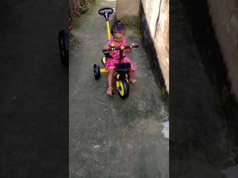 Baby Girl Riding Tricycle Video