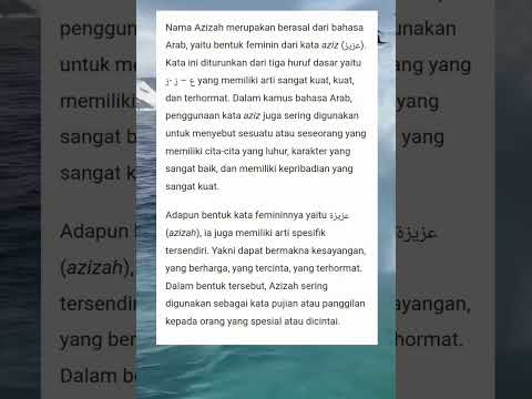 Makna Nama Azizah Shorts