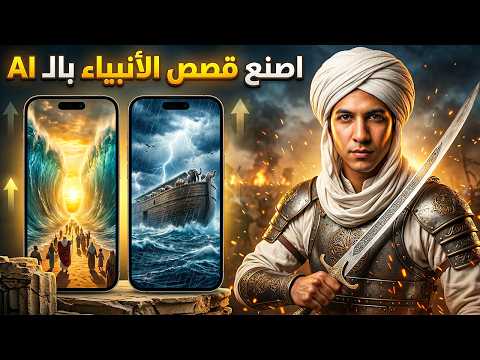 افتح قناة لعمل فيديوهات قصص الأنبياء سينمائية بالذكاء الاصطناعي مجان ا 100 شرح خطوة بخطوة