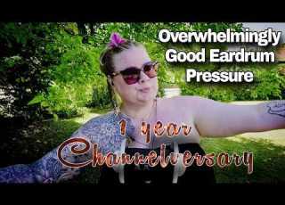  ASMR Overwhelmingly Good Eardrum Pressure Mic Blowing Ear Tapping 1 Yr Anniversary