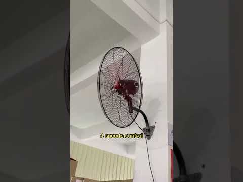 Industrial Wall Fan Fully Sealed Motor 4 Speed Control