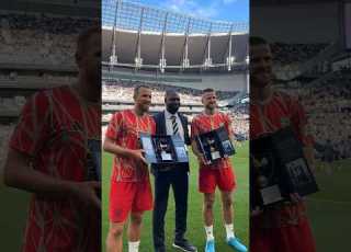  HARRY KANE AND ERIC DIER The Former Spurs Stars Presented With Gifts From Ledley King