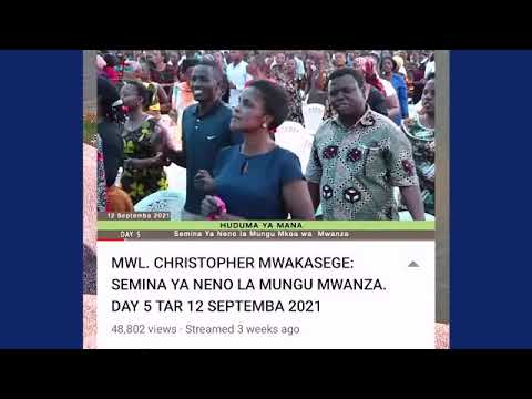 Mwalimu Mwakasege Somo La Maono