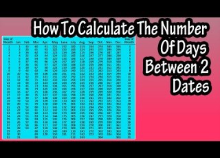  How To Use A Table To Calculate Or Find The Number Of Days Between Two Dates