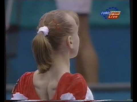 Simona Amanar ROM Olympics 1996 Team Competition Floor Exercise
