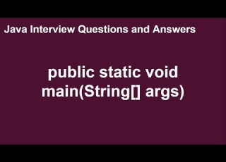  Public Static Void Main Method In Java
